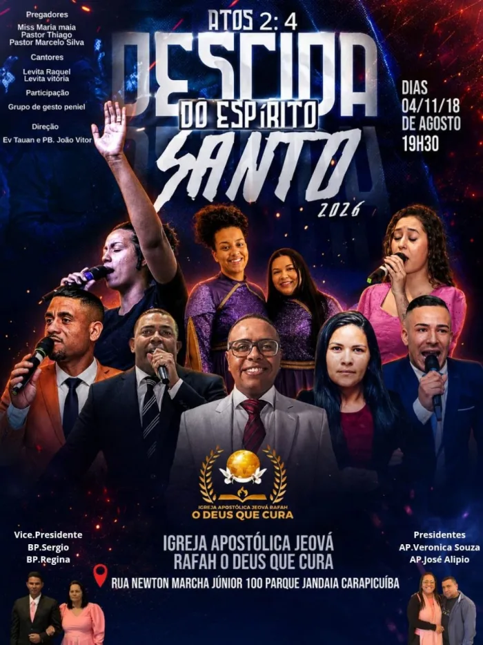 Descida do Espírito Santo — 04, 11 e 18 de agosto